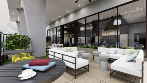 Outdoor lounge area