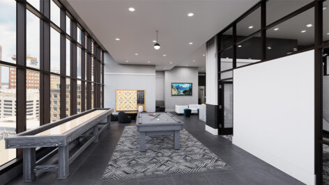 Clubhouse with pool table