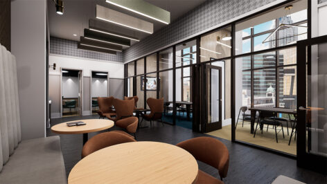 Academic lounge conference room