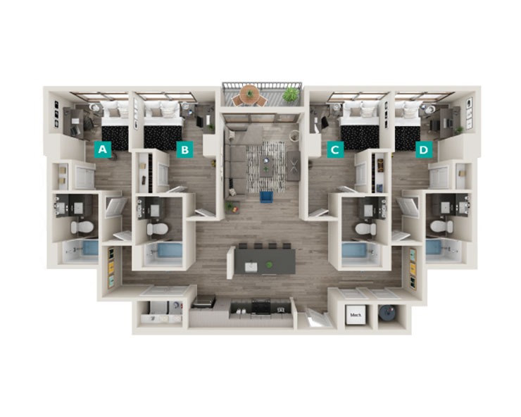 Derby - 4x4 Floor plan