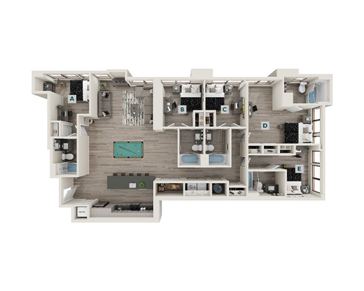 Fulham 1 Premium - 5x5 Floor plan