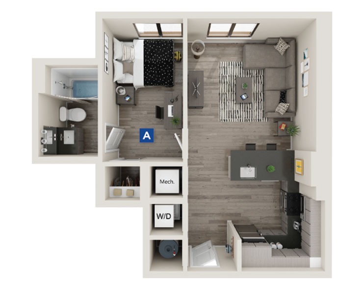Avondale - 1x1 Floor plan