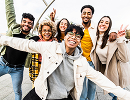 group of diverse young adults